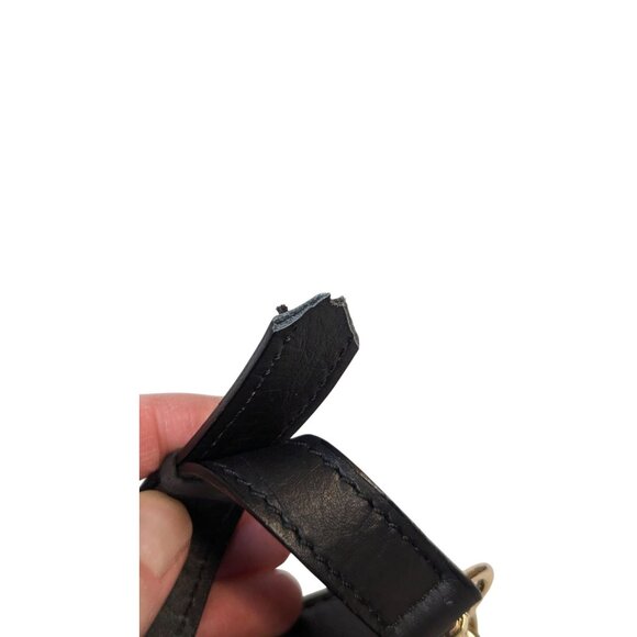 Anna Paola Basket Weave Tote Shoulder Bag Crossbody Black Smooth Italian Leather - Picture 10 of 16